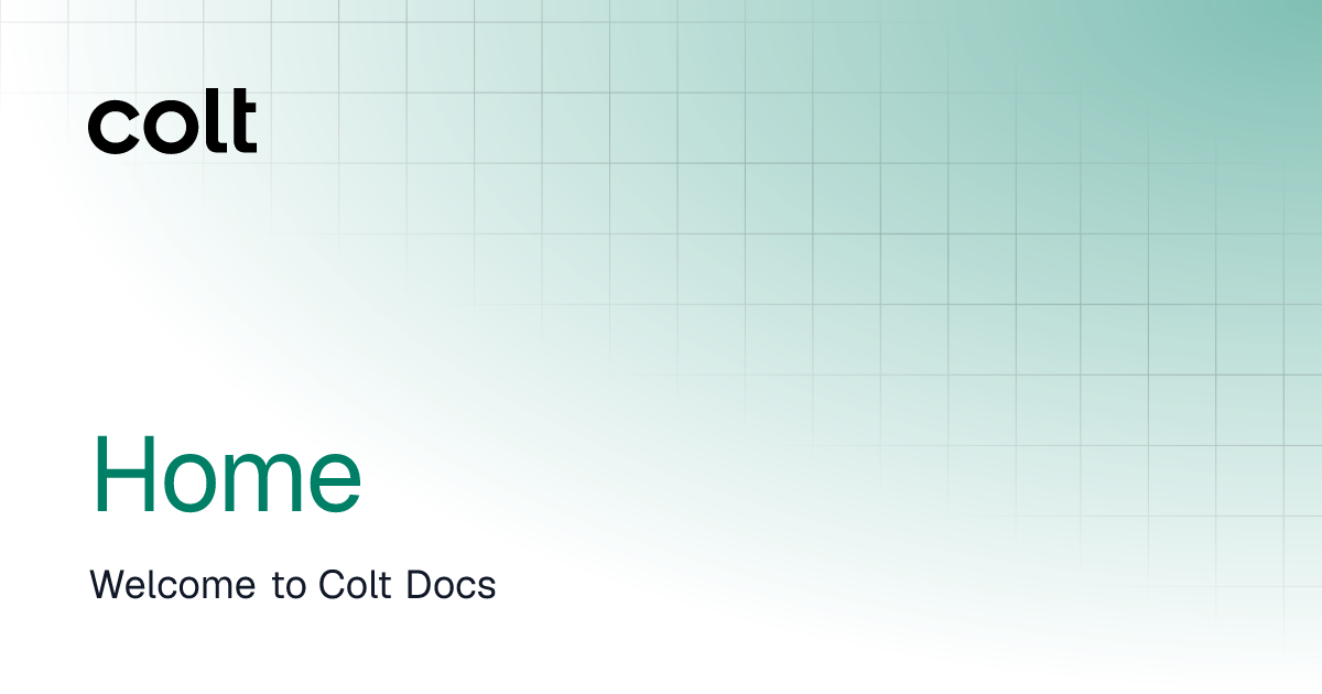 Home | Colt Docs